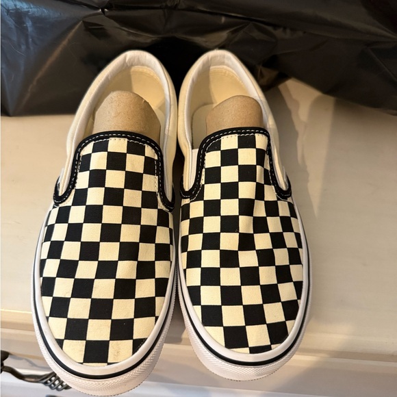 Vans Black and White Checkered Sneakers - Picture 1 of 4